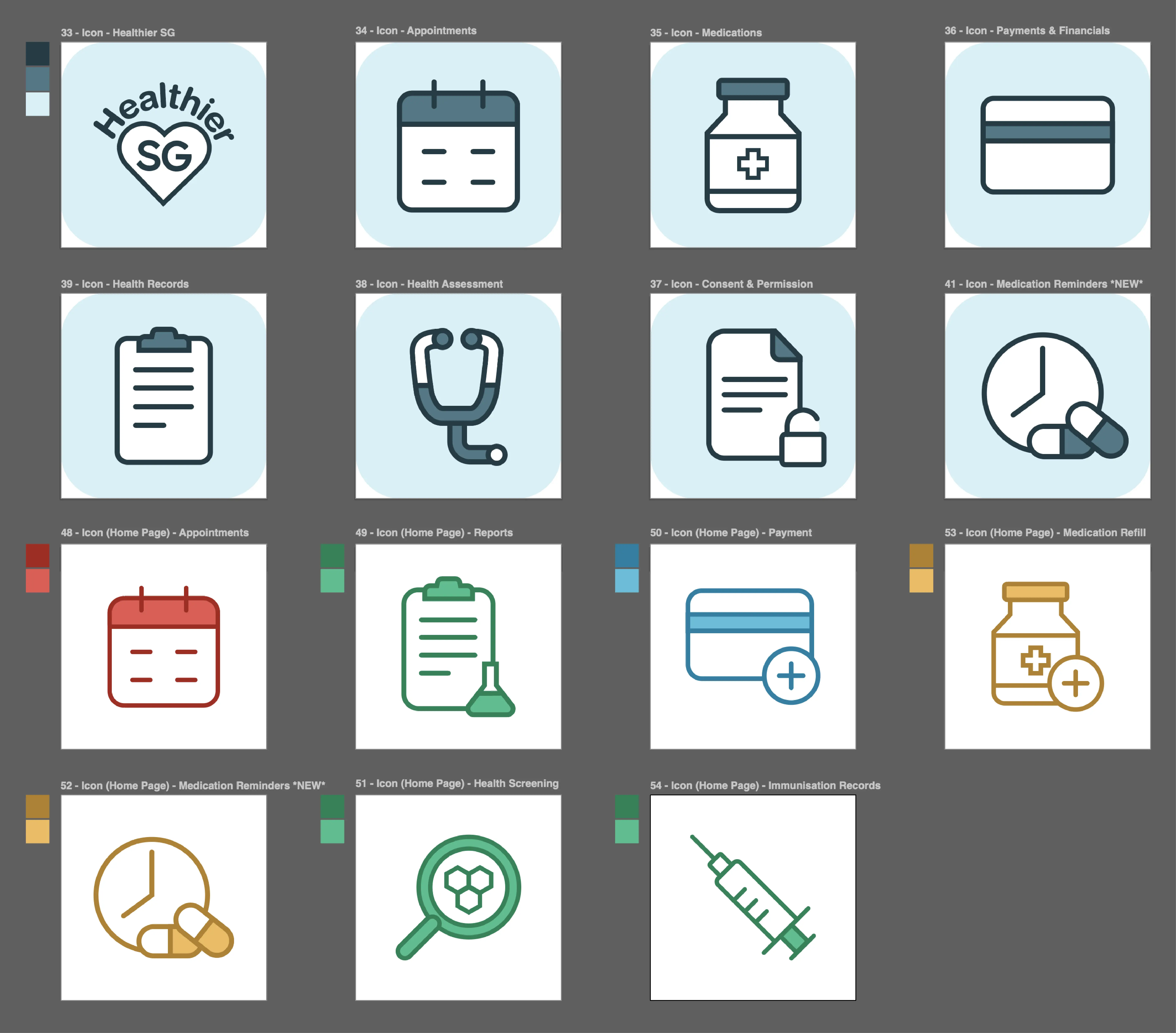 HealthHub icons design