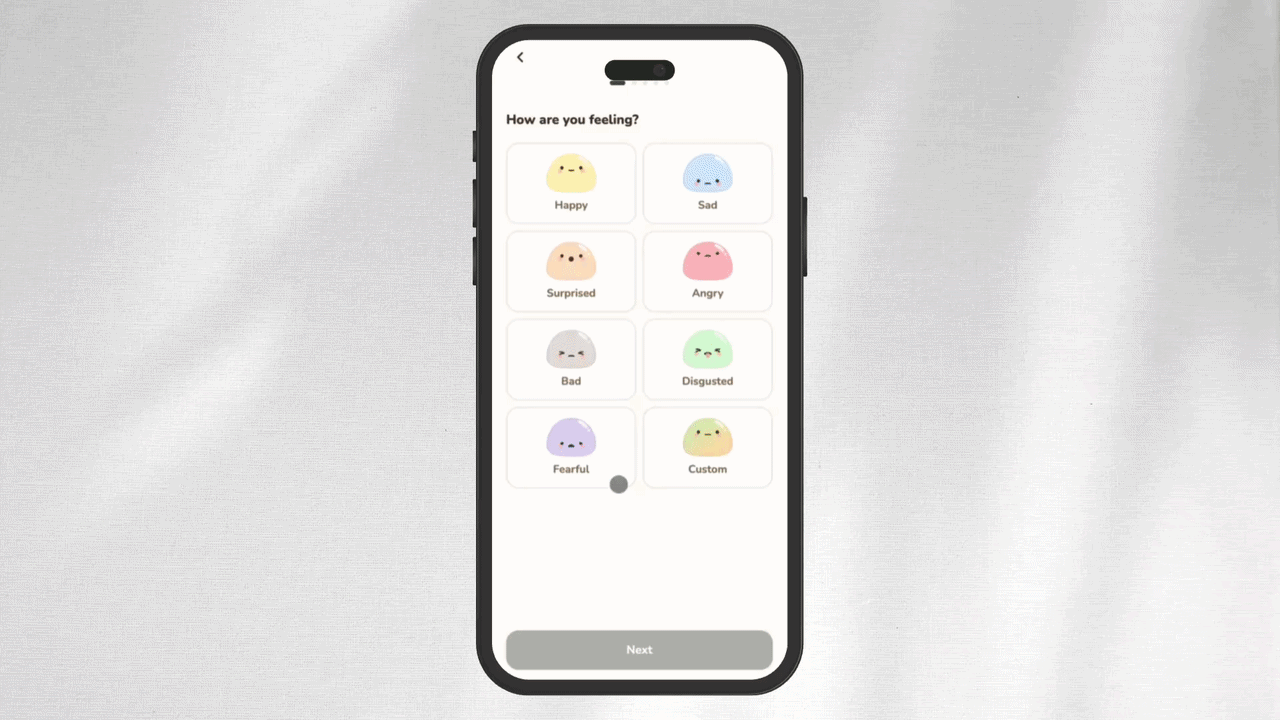 Mood log flow animation