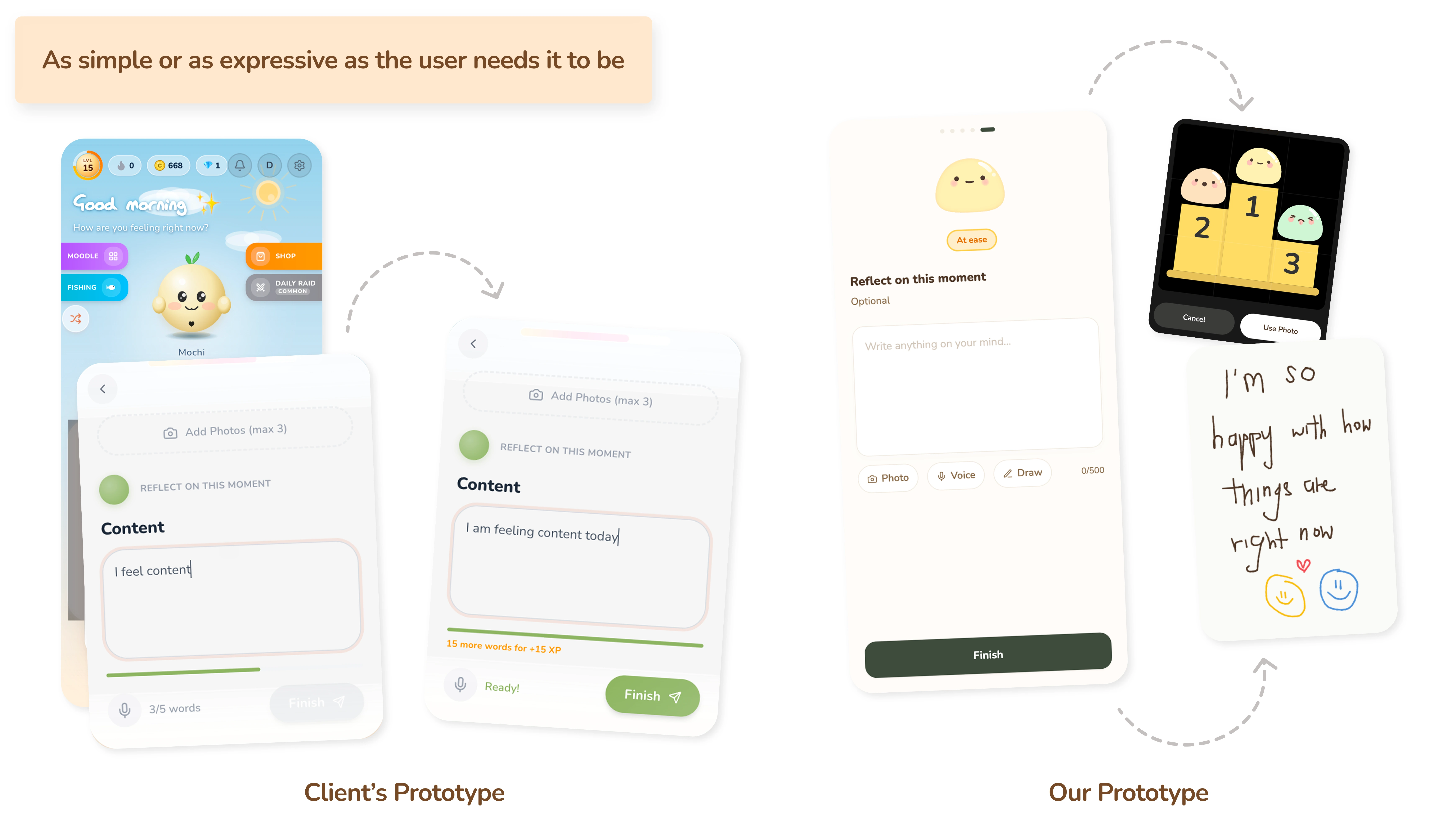 Redesign — Optional mood entry