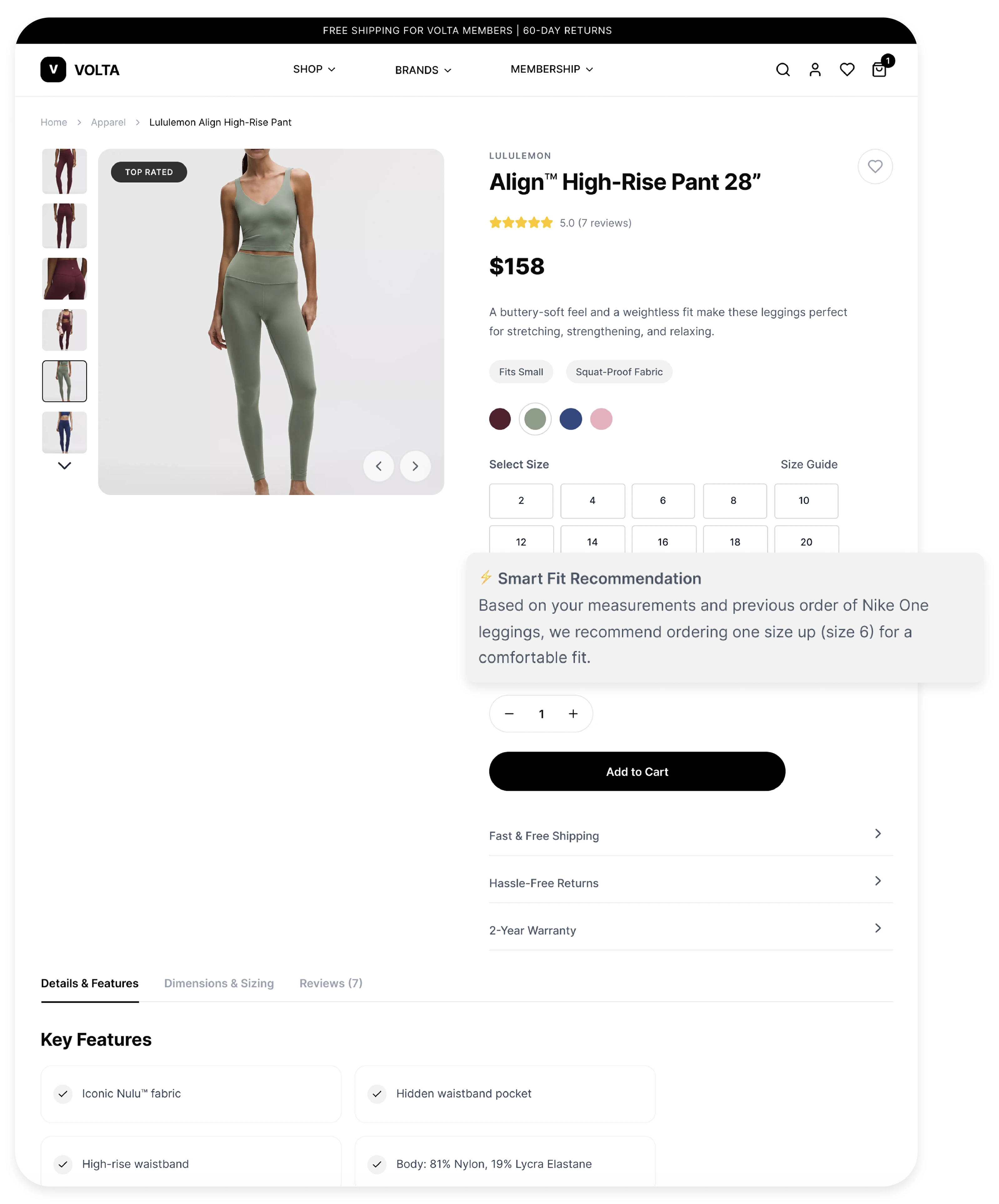 Smart Fit feature